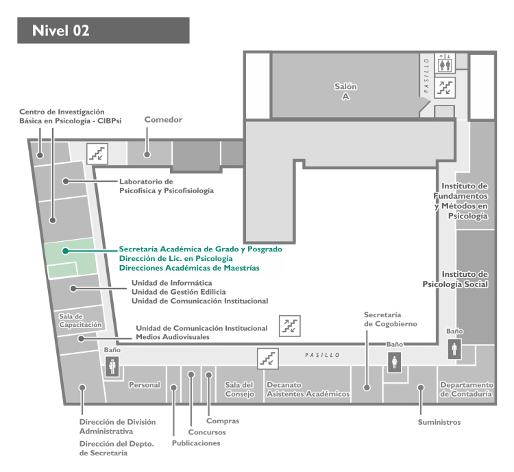 Plano de ubicación - 2do nivel - edificio central
